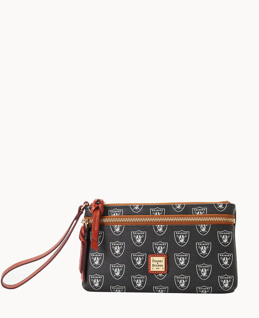 NFL Raiders Double Zip Wristlet