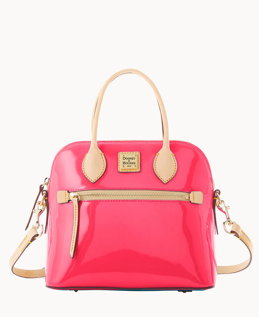 Patent Domed Satchel