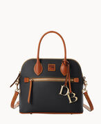 Pebble Grain Domed Satchel