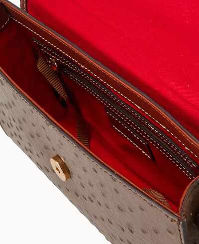 Ostrich Lacey Clutch