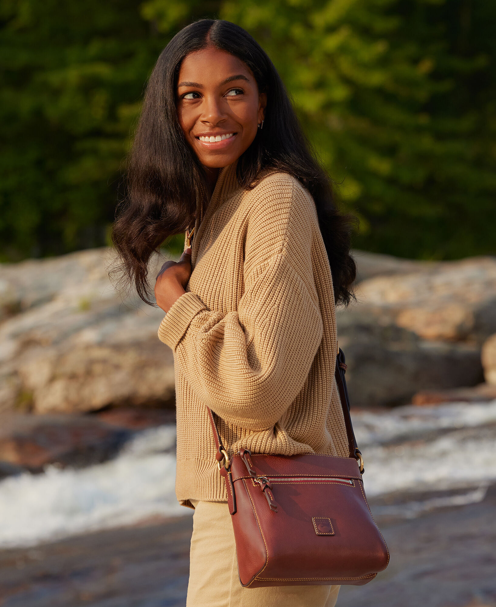 Dooney & Bourke Small Coin Purse in Brown