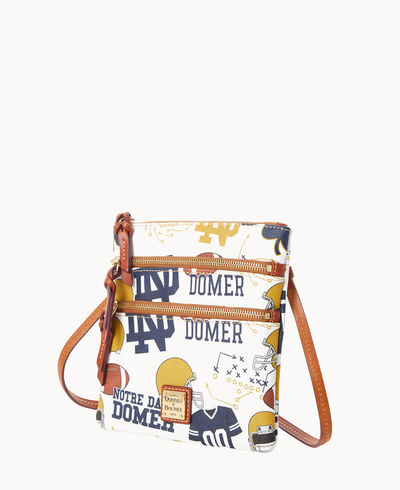 Collegiate University of Notre Dame North South Triple Zip Crossbody
