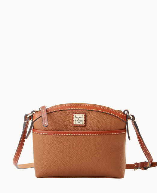 Pebble Grain Domed Crossbody