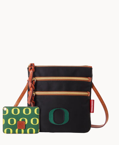 Collegiate University of Oregon North South Triple Zip w ID holder