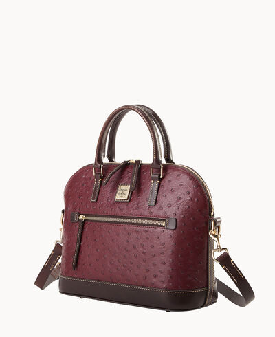 Ostrich Domed Satchel