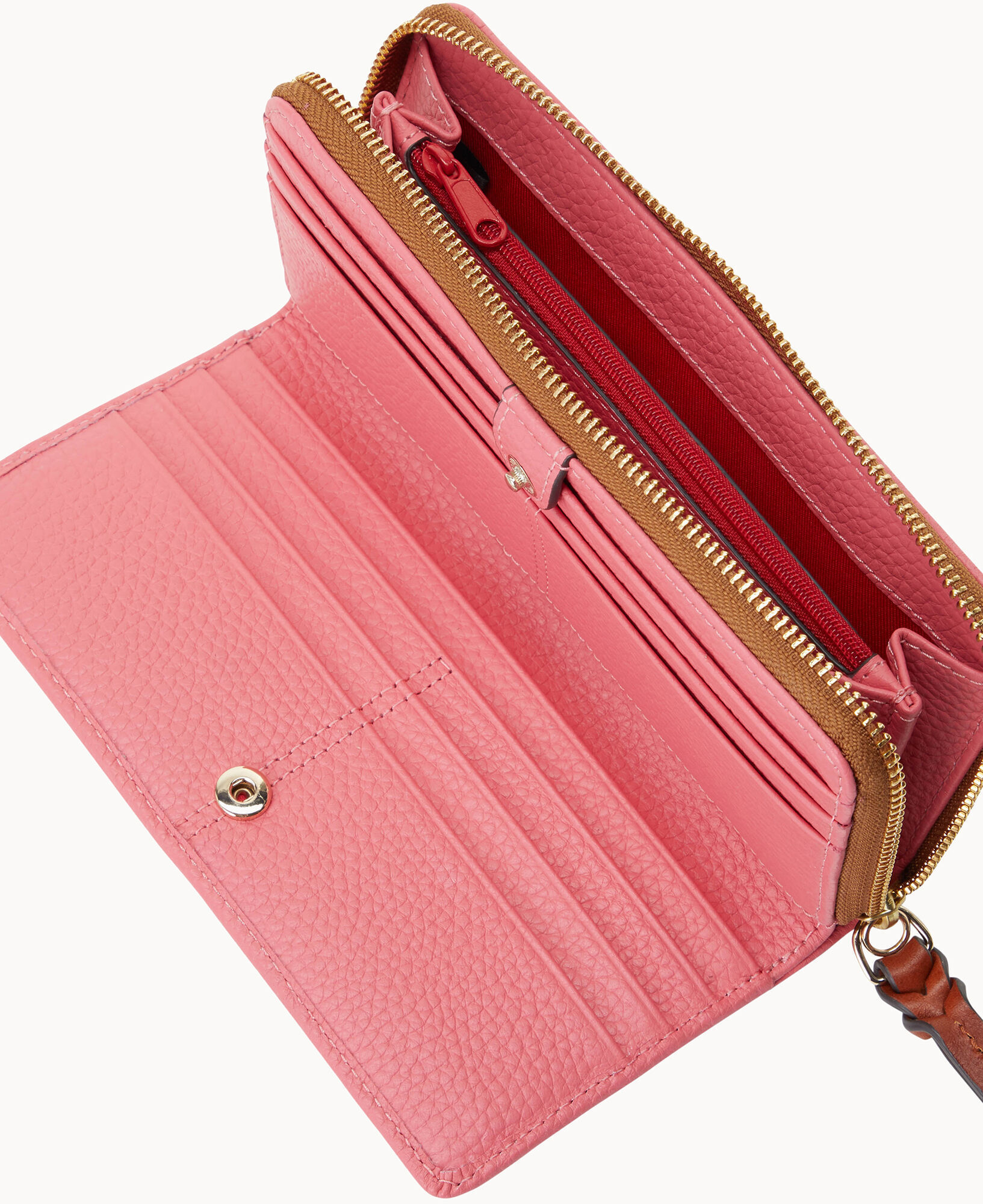 Pebble grain zip around phone wristlet clearance