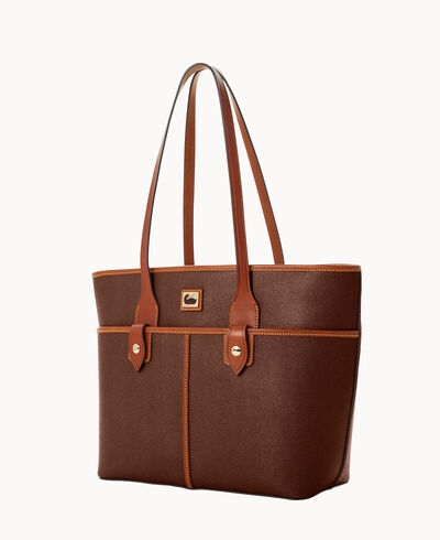 Camden Saffiano Double Pocket Tote