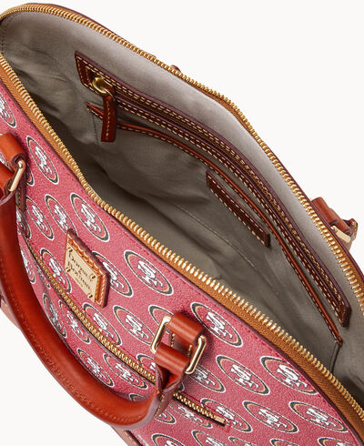 NFL 49Ers Domed Zip Satchel