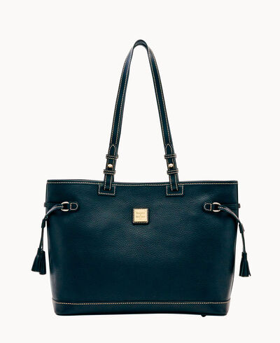 Pebble Grain Double Strap Tassel Bag
