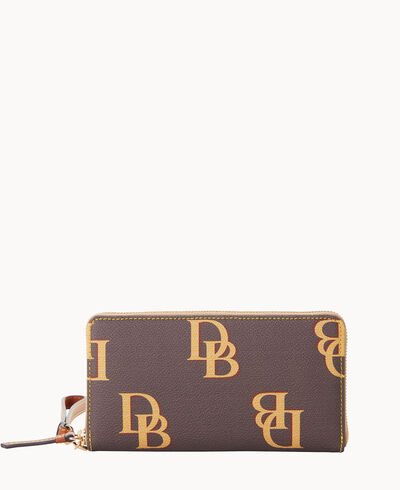 Monogram Large Zip Around Wristlet