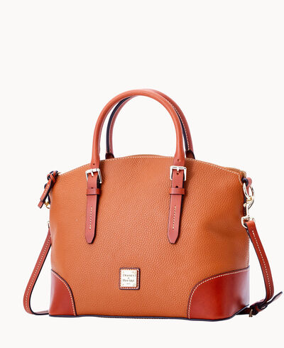 Pebble Grain Domed Satchel