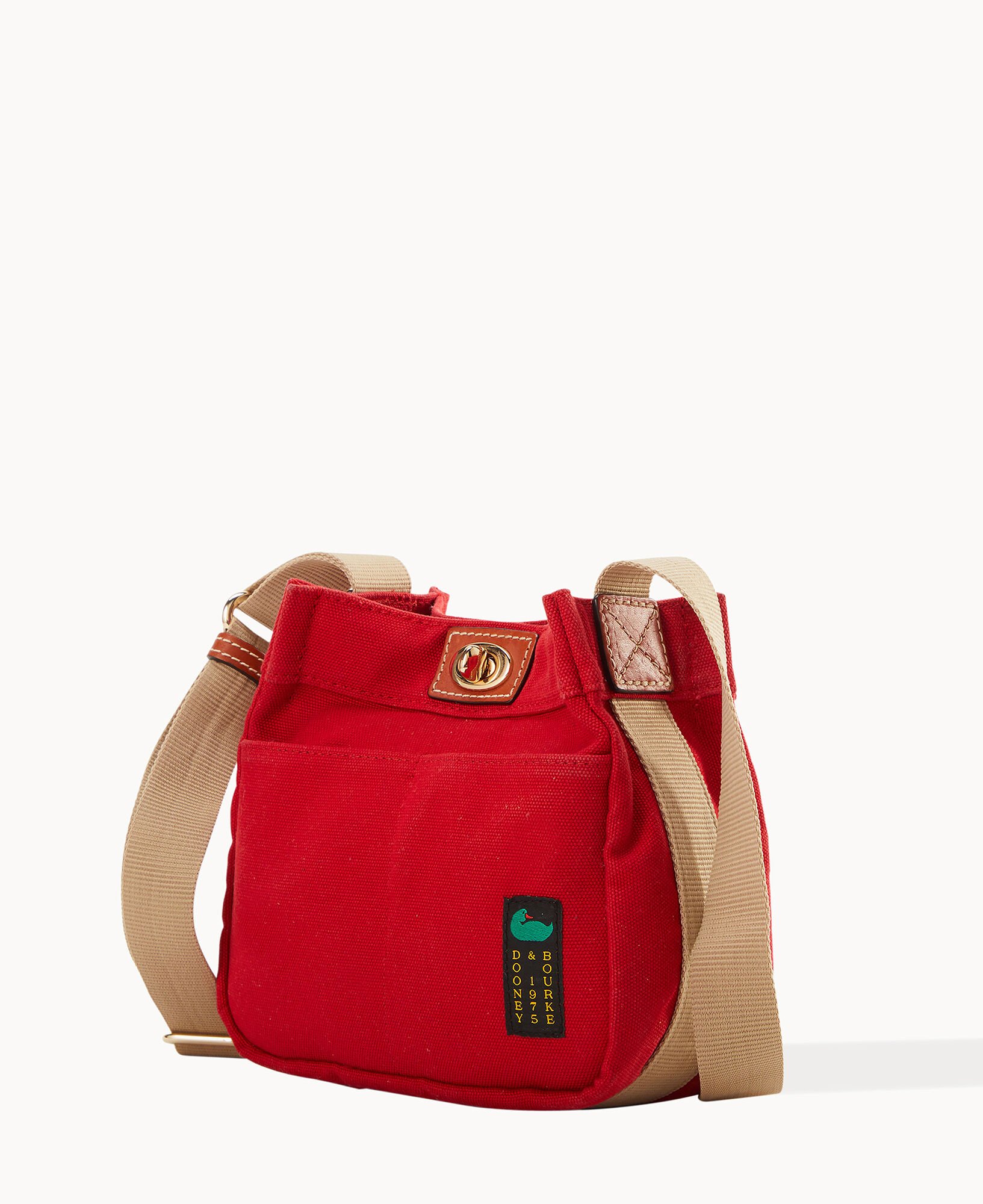 Dooney Bourke Women s Canvas Fabric Crossbody 20 Bag in Red