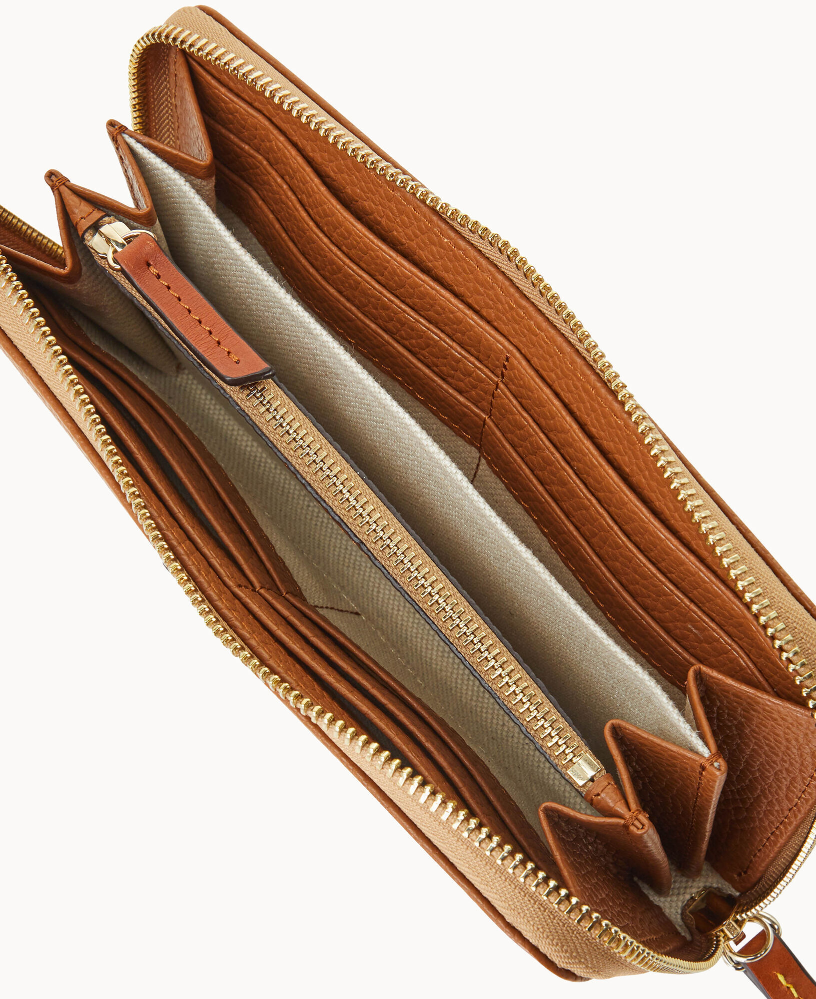 Dooney Bourke Pebble Grain Large Zip Around Wristlet