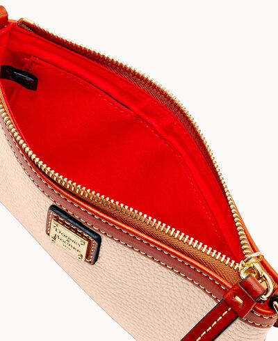 Pebble Grain Large Slim Wristlet