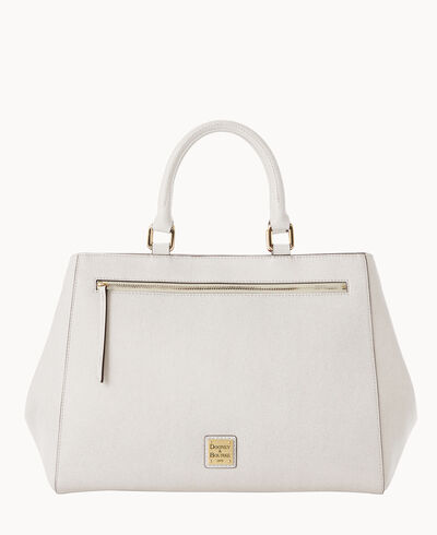 Saffiano Zip Satchel