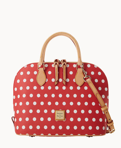 Polka Dot Zip Zip Satchel