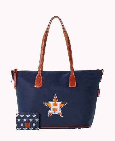 MLB Astros Top Zip Tote w ID Holder