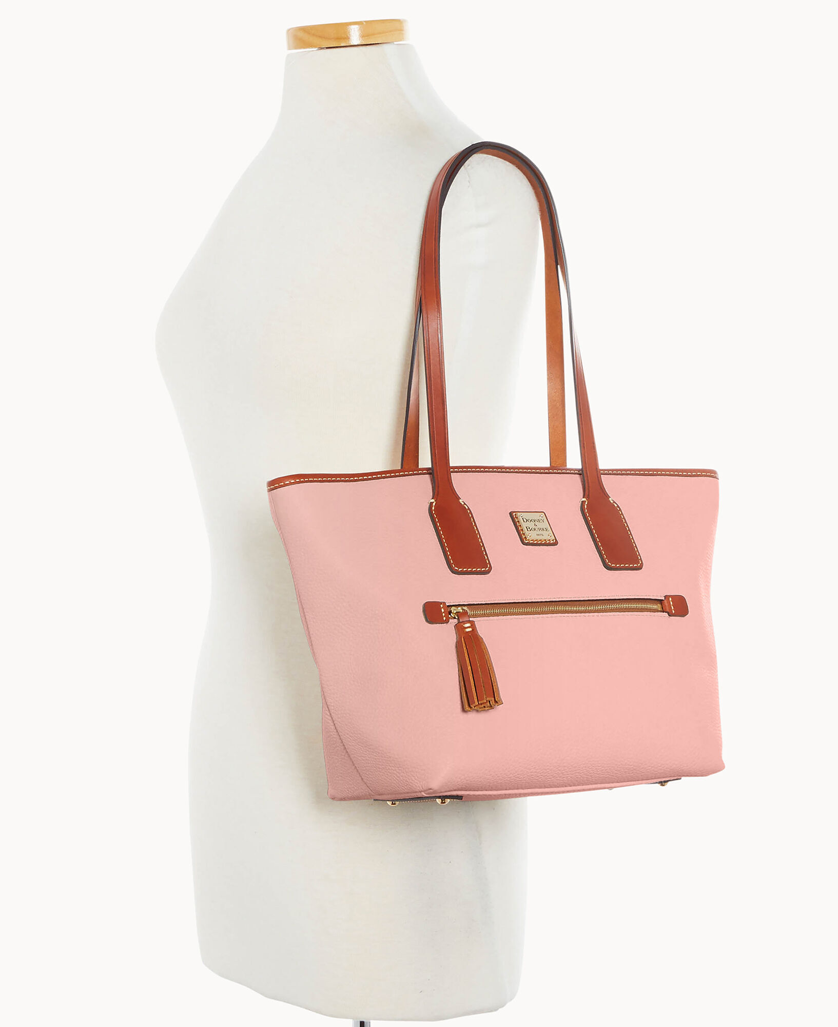 Dooney & Bourke Mini Top Zip Pouch Denim Pink Shoulder Bag