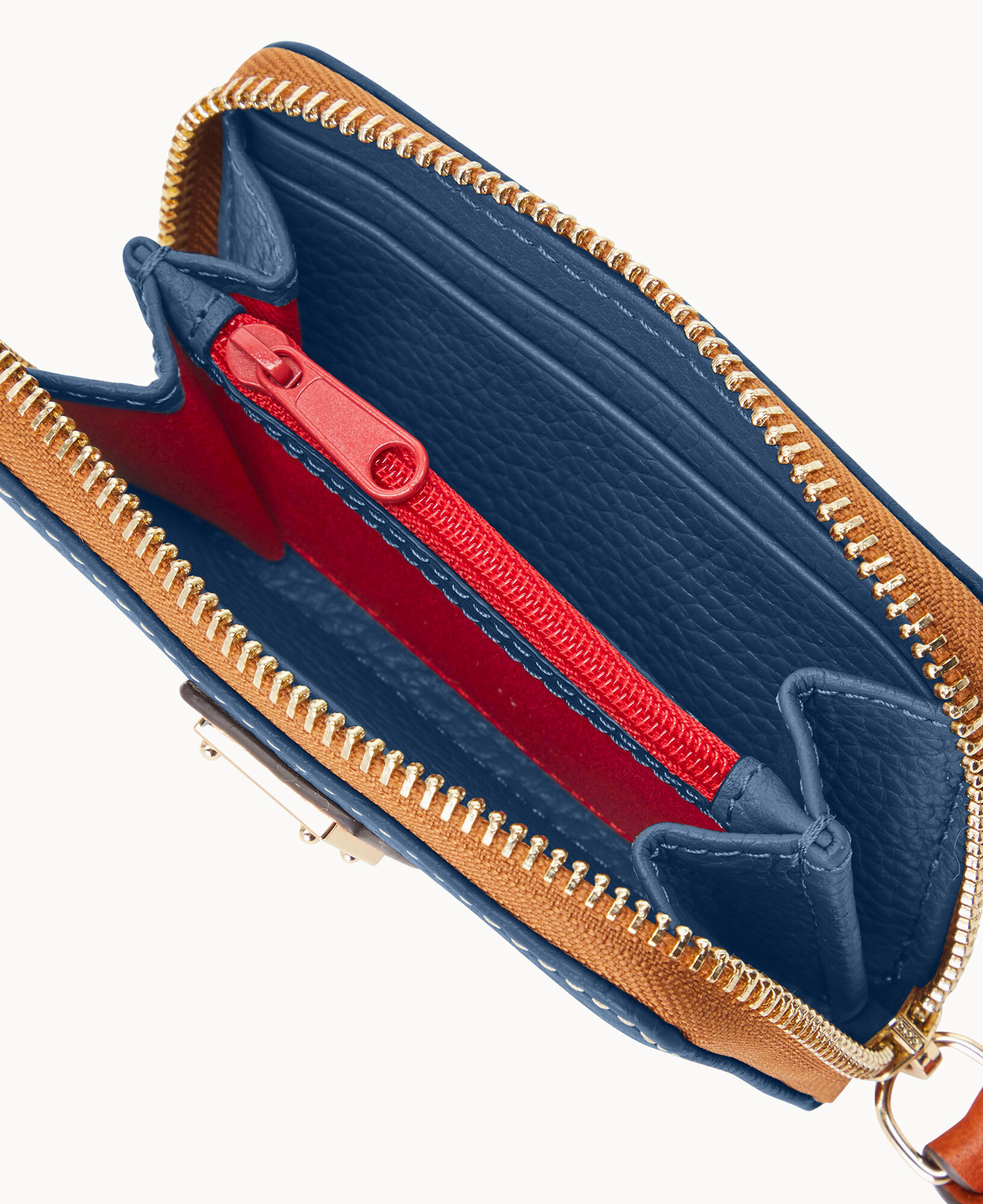 Dooney and bourke pebble grain large shop zip around wristlet