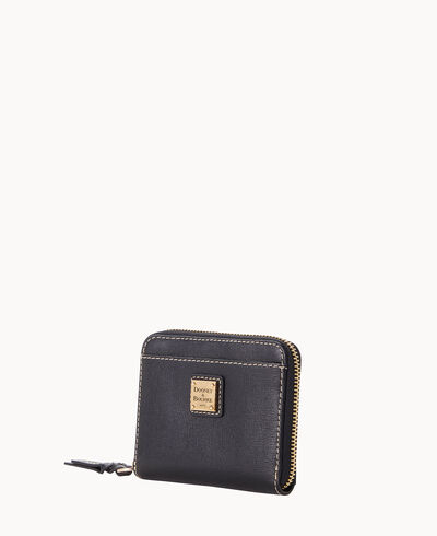 Saffiano Small Zip Around Wallet