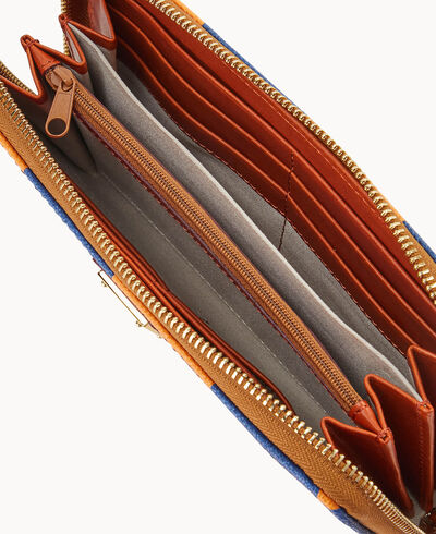 MLB Astros Large Zip Around Wristlet
