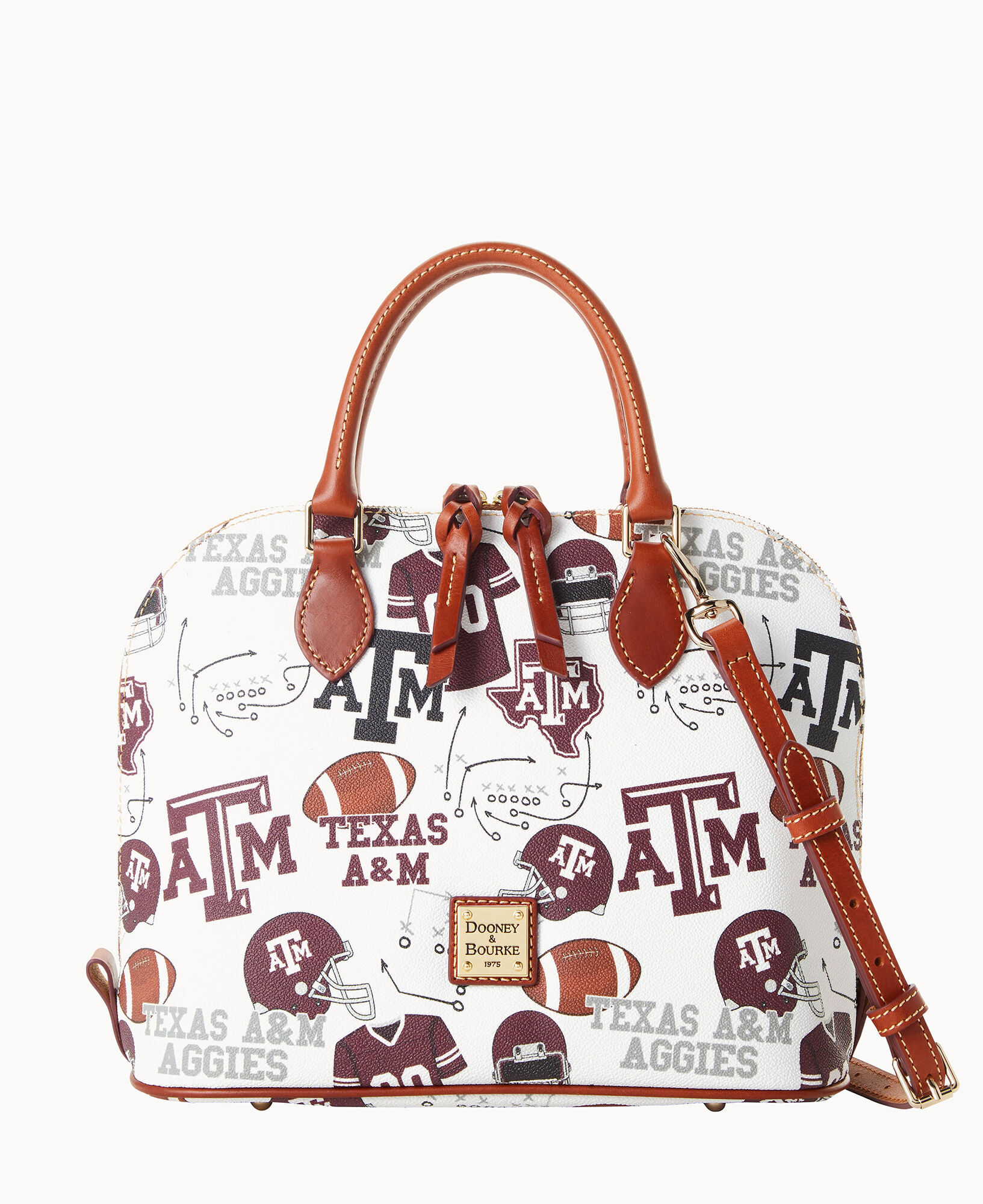 Dooney Bourke Collegiate Texas A M University Zip Zip Satchel