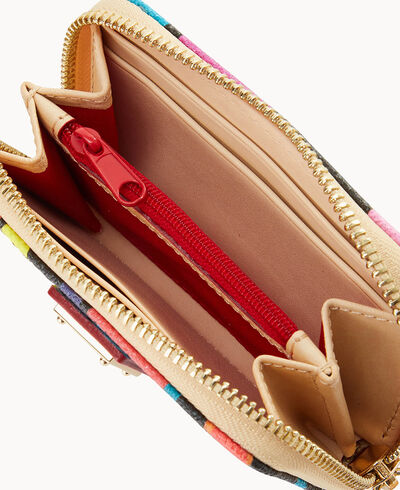 Art Deco Large Zip Around Credit Card Case