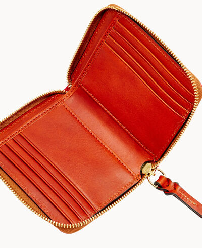 Pebble Grain Small Zip Around Wallet