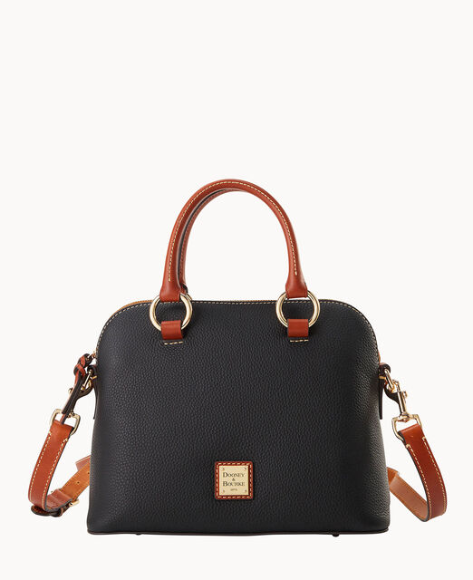 Pebble Grain Domed Satchel