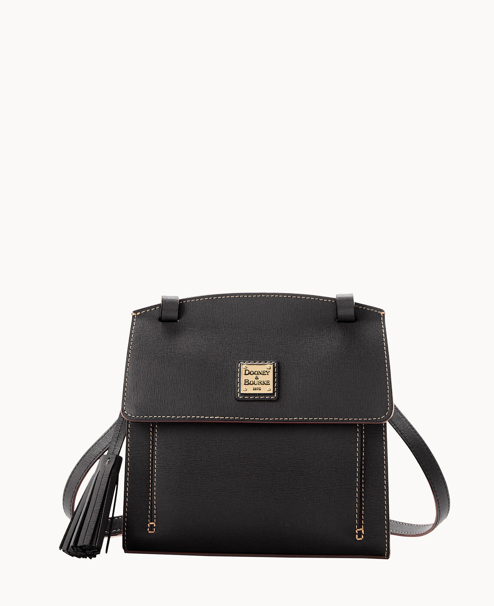 Black Dooney & Bourke Saffiano Leather Small Crossbody Bag