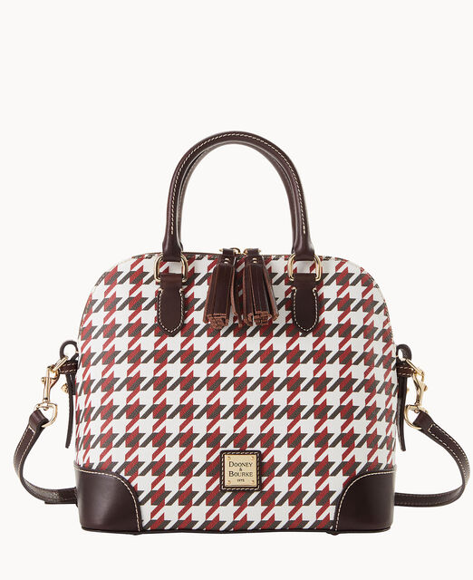 Houndstooth Domed Satchel