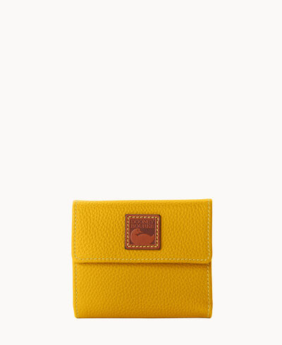 Pebble Grain Small Flap Credit Card Wallet