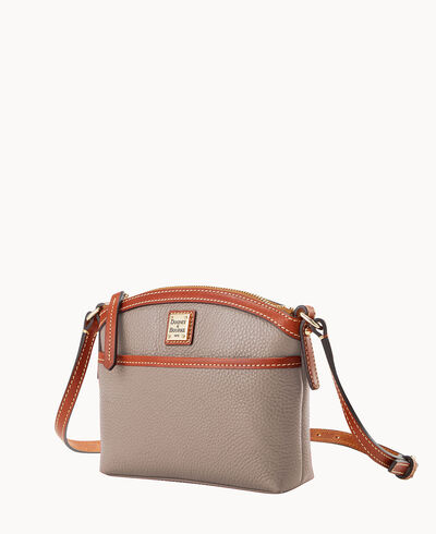 Pebble Grain Domed Crossbody