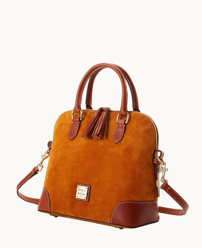 Suede Domed Satchel