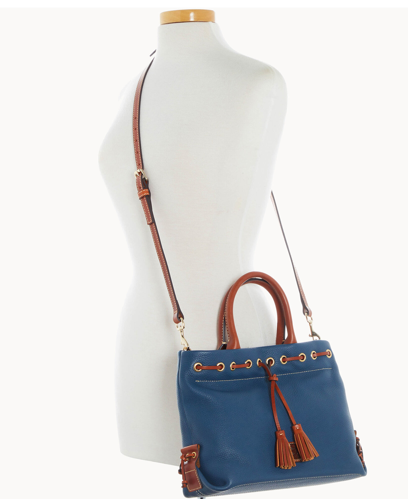 Dooney and bourke tassel pebble leather tote shop