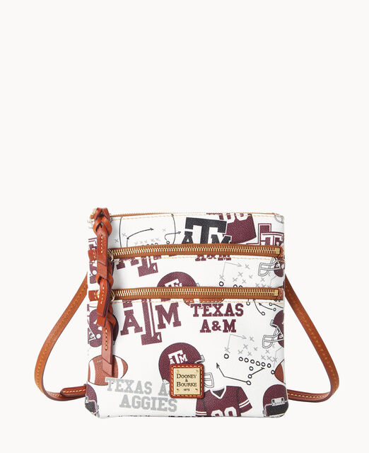 Collegiate Texas Achr(38)M N S Triple Zip Crossbody