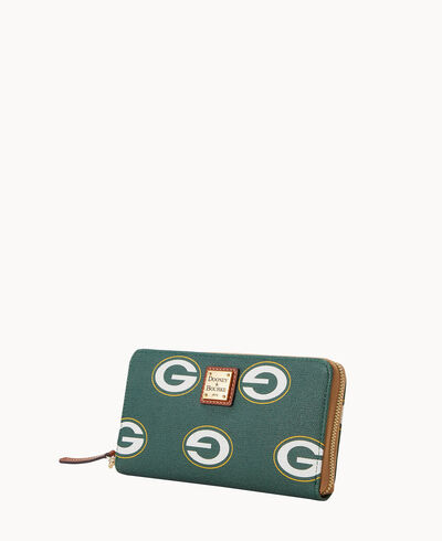 NFL Packers Large Zip Around Wristlet
