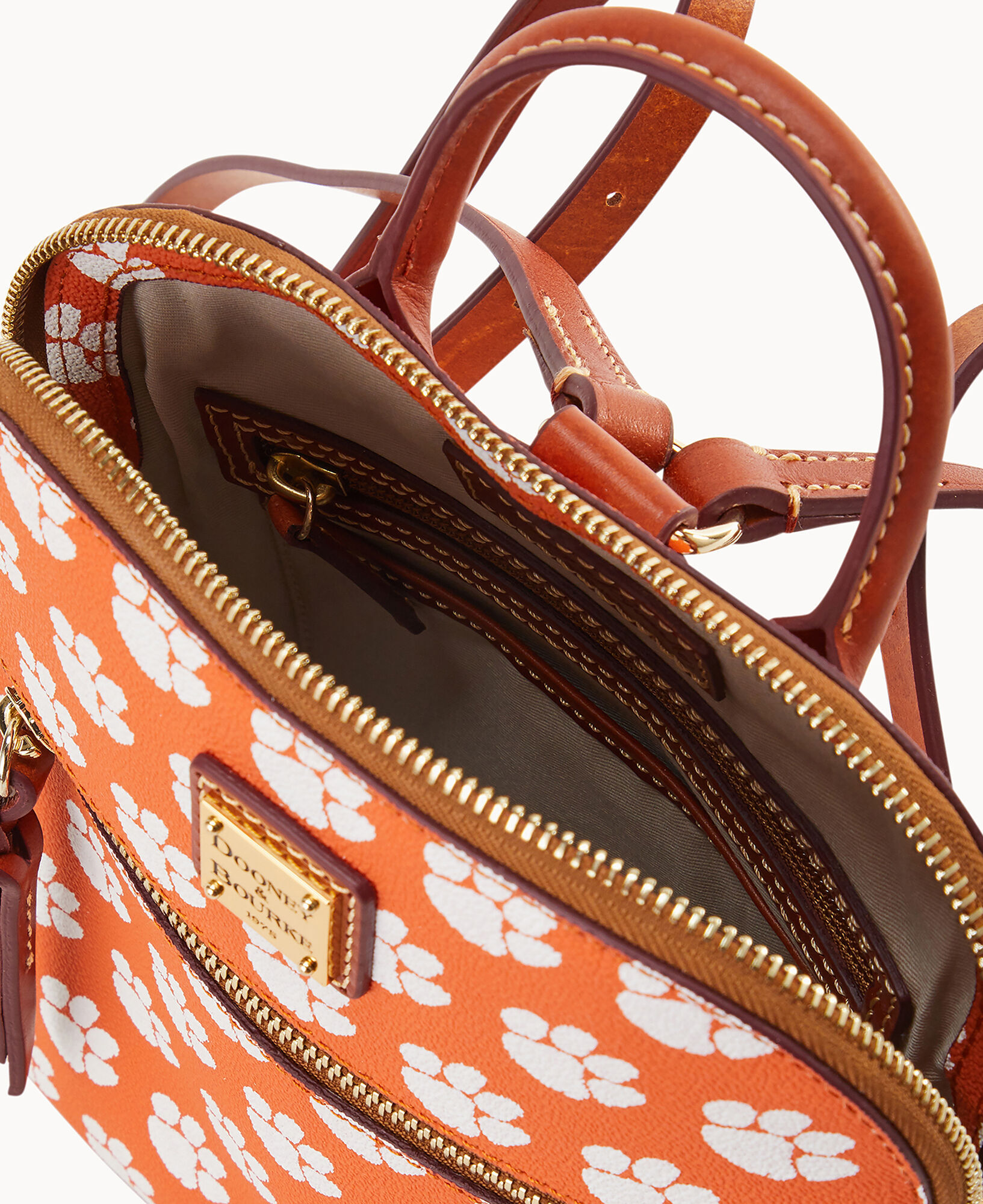 Dooney Bourke Women s Collegiate Clemson Small Backpack in Orange