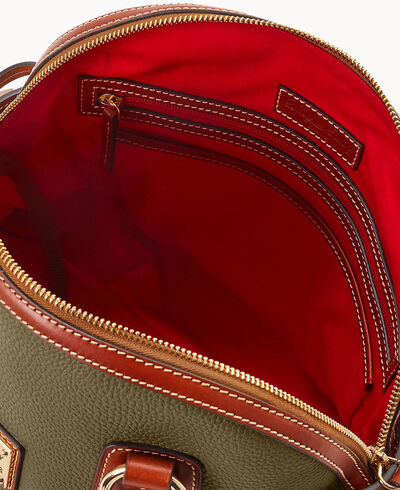 Pebble Grain Domed Satchel