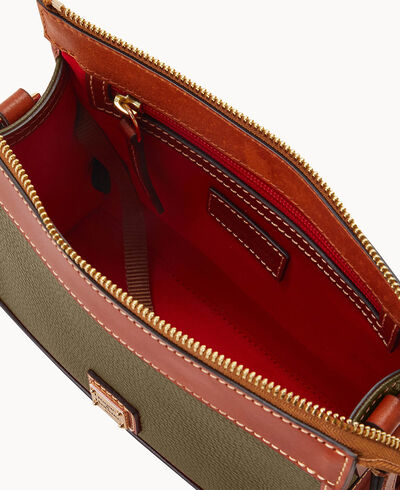 Pebble Grain Zip Crossbody With Small Coin Case