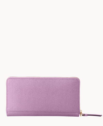 Saffiano Large Zip Around Wristlet