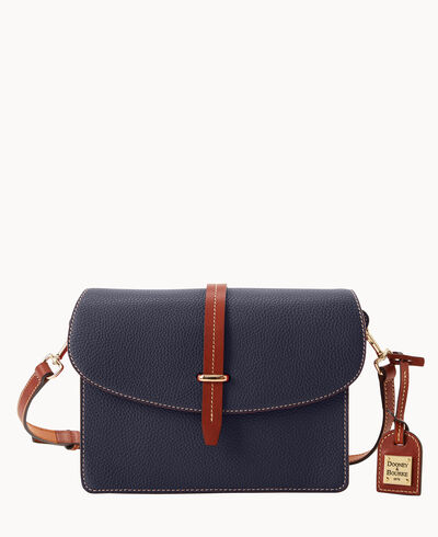 Pebble Grain Flap Crossbody