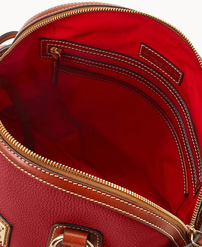 Pebble Grain Domed Satchel