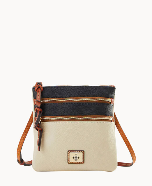 NFL Saints Triple Zip Crossbody