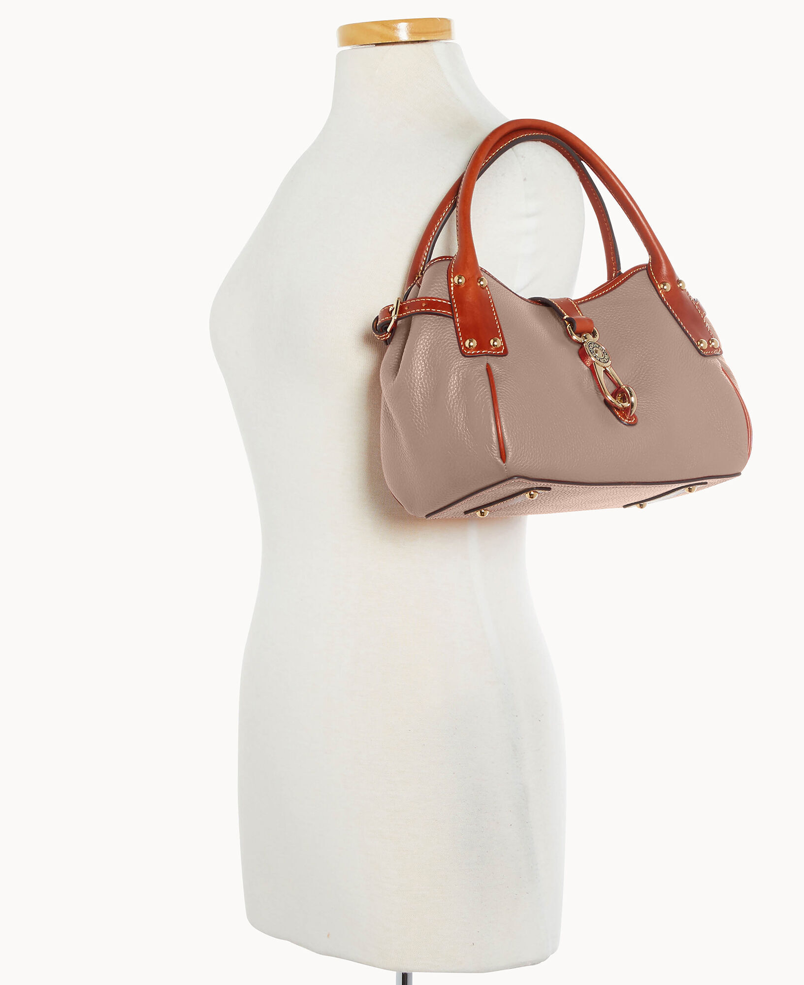 Dooney & bourke belvedere medium logo lock satchel online