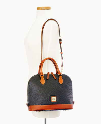 Ostrich Zip Zip Satchel