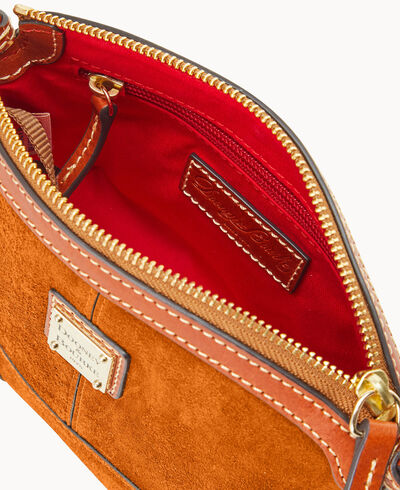 Suede Mini Domed Crossbody