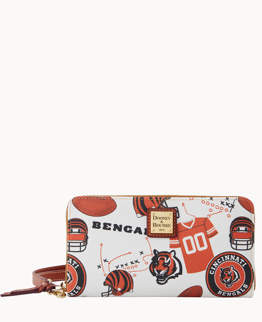 NFL Bengals Large Zip Around Wristlet