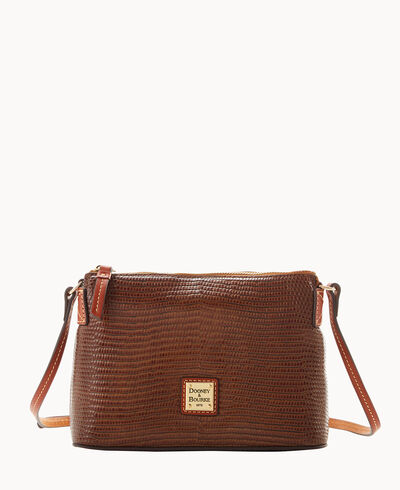 Embossed Lizard Crossbody Pouchette
