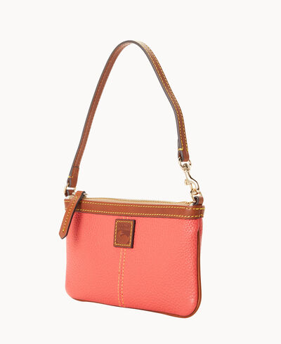 Pebble Grain Large Slim Wristlet